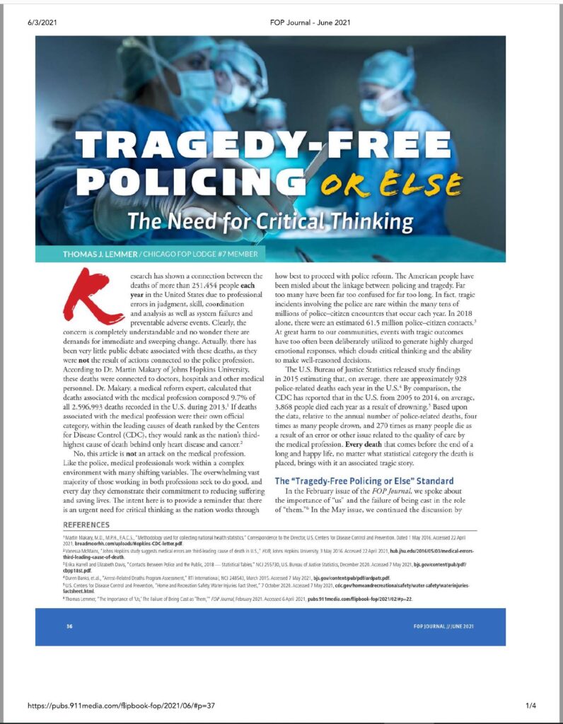 Tragedy-Free Policing or Else