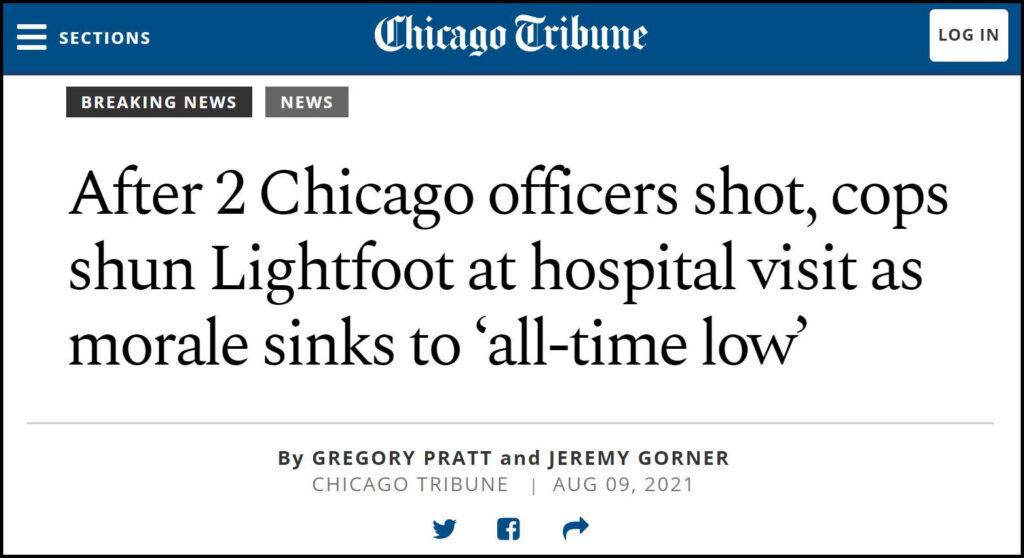 Chicago Tribune | Officers Shun Mayor at Hospital