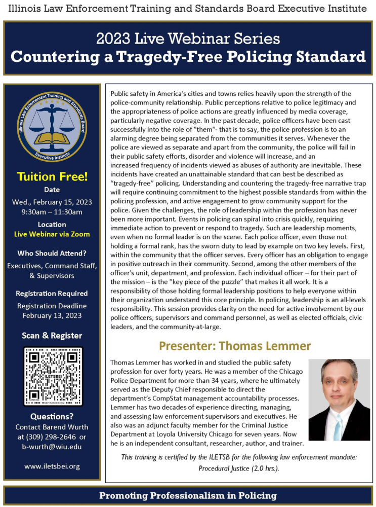 Tragedy and Policing Webinar