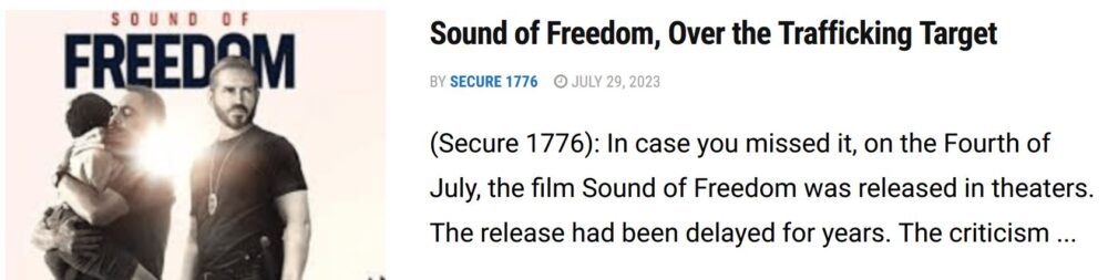 Secure 1776 on Law Officer - Sound of Freedom