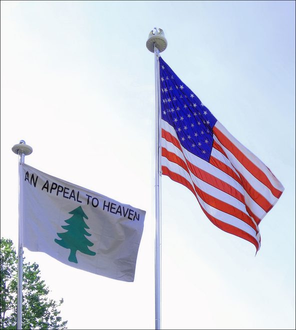 An Appeal to Heaven and current U.S. flags